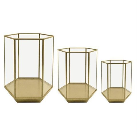 SET 3 TERRARIUM VETRO 350X300X